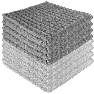 KGABERY-Lot De 8 Chiffons En Microfibre 30x30 Cm,Torchons Barista,Lavettes De Nettoyage,Absorbants,Chiffons De Nettoyage En Microfibre,Chiffons De Nettoyage Non Pelucheux Pour Cuisine,Verre - Neuf