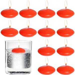 Lot De 12 Bougies Flottantes Non Parfumées De 3,5 Cm Pour Mariage, Halloween, Noël, Fête, Décoration De Table - Neuf