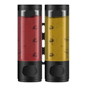 Distributeur de shampooing et de revitalisant,distributeur de douche de salle de bain distributeur &agrave; 2 chambres,parfait pour le mur de la salle de bain,h&ocirc;tel - Neuf