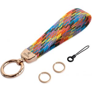 KAL-Bracelet Élastique Tressé, Porte-Clés, Porte-Clés, Porte-Clés Cool Pour Hommes Et Femmes - Neuf
