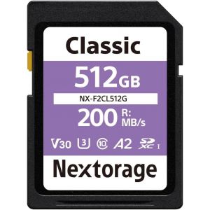 Carte Sd 512Go, Sdxc Uhs-I 512Gb, Sd Card Mémoire Japonaise, Accessoires Photo Et Caméscopes Pour Appareils Photo Nikon/Canon/Sony/Fujifilm, F2Pro Nx-F2Pro512G[SHY9291984] - Neuf