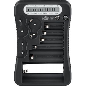 Testeur de piles avec &eacute;cran LCD, piles rechargeables et piles bouton, testeur de piles LCD, testeur de piles et piles rechargeables/AA, AAA, 9 V, C, D, CR2032, 72511 - Neuf