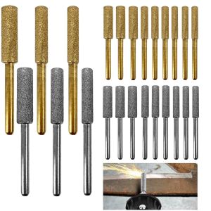 MEVRONISSHOP-24 Pi&egrave;Ces Affuteuse de Chaine Tronconneuse, Aff&ucirc;Teur de Tron&ccedil;Onneuse, Gabarit Affutage Chaine de Tronconneuse 4.0/4.8/5.5mm, Pour Chaine de Tronconneuse Outil de Meulage de Polissage (Or - Neuf