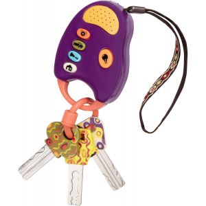 KALANKA-- FunKeys - Violet - Cl&eacute;s de Voiture Jouets - Porte-cl&eacute;s avec lumi&egrave;res et Sons - Jouet interactif pour b&eacute;b&eacute; - Cl&eacute;s factices pour b&eacute;b&eacute;s, Enfants en Bas &acirc;ge et Enfants - 10 Mois et + - Neuf