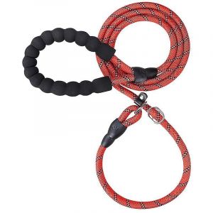 Laisse Antid&eacute;rapante Pour Petits Chiots - Rouge 2 M, Chiens De Taille Moyenne Et Grande, Dressage Et Promenade, Corde D'escalade - Neuf