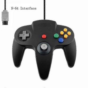 2 Pack Classic Wired N64 Controller Retro Games 64-Bit Gamepad Joystick Replacement - Neuf