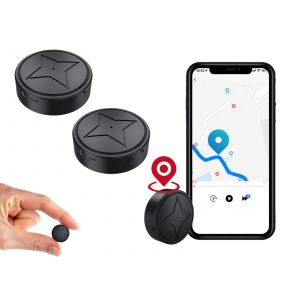 Lot de 2 traceurs GPS magn&eacute;tiques pour voiture, dispositif anti-perte - Neuf