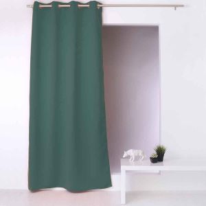 Rideau Occultant Fil Noir Avec 8 ?illets - Neuf