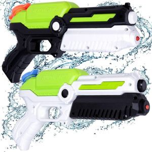 2 Pack Pistolet À Eau Jouets, Grande Capacité Pour 3-8 Ans Garçons Filles, Portée De 8 À 12 Mètres, Cadeau Pourjouets D'été Plein Air Piscine D'été Sur La Plage Enfants - Neuf