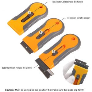 Orange Jeu Orange Rétractable Poignée En Plastique Petit Verre Spatule Plus De 10 Lames De Matériel Fournitures Outils - Neuf