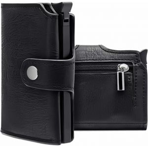 Portefeuille Homme,Porte-Cartes Avec Blocage Rfid,Portefeuilles Et Porte Cartes,Porte Carte Bancaire Avec Compartiment &Agrave; Billets Et Poche &Agrave; Monnaie - Neuf