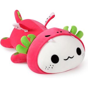 ERYI-Animaux En Peluche Axolotl Oreiller En Peluche Kawaii Axolotl Peluche Géante, Jouet Animal Poupée Coussin Peluche Cadeau Pour Enfants Filles 3+ Ans (Pitaya, 33Cm) - Neuf