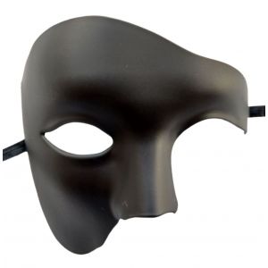 Masque pour homme Masque de mascarade Fantôme de l'Opéra Demi-masque - Neuf