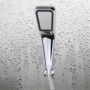 Pommeau de douche &agrave; main chrom&eacute;, pommeau de douche carr&eacute; &agrave; &eacute;conomie d'eau pour salle de bain - Neuf