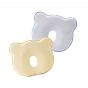 Lot De 2 Coussin Bébé Anti Tête Plate, Oreiller Mémoire De Forme Par La Plagiocéphalie Et Traitement (Bleu + Jaune) - Neuf