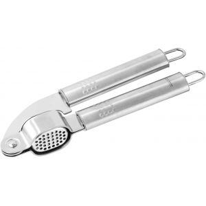 Mevronisshop-40445 Presse Ail Inox, &Eacute;crase Ail, Presse-Ail, Ustensile De Cuisine, Acier Inoxydable, Argent, 19,5 X 5 Cm - Neuf