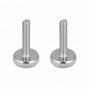 Vis a tete moletee plate en acier au carbone zingue M6 (M6*30?; 2 pieces) - Neuf