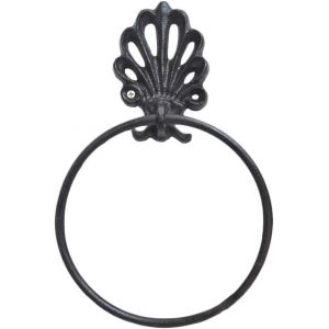 Anneau À Serviette Rétro En Fer Forgé Porte-Serviette Porte-Serviette En Papier Porte-Serviette De Toilette Suspendu Serviette Cintre Salle De Bains Montage Mural Accessoires - Neuf