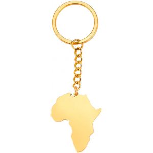 Kal-Porte-Cl&eacute;s Carte De L'afrique - Porte-Cl&eacute;s Tribal Africain - Bijoux Ethniques - Neuf