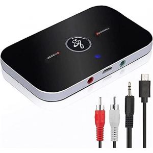 Adaptateur Bluetooth Récepteur Émetteur Récepteur Bluetooth 5.0 Transmetteur Bluetooth USB Adaptateur Audio 3.5mm 2-en-1 Adaptateur Bluetooth pour TV/Ordinateur/Écouteurs/Orateur - Neuf