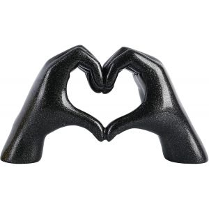 Sjzg-Statue De Geste De Main,Statue Decoration Interieur,Statue De Doigt D'amour,D&eacute;coration Coeur Et Mains,Sculpture D'art Moderne,D&eacute;coration De Table Id&eacute;e Cade Ameublement En R&eacute;sine Romantique Util - Neuf