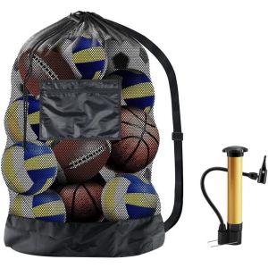 Acdsgd-Sac En Filet Grand Sac En Filet Sac &Agrave; Balles Avec Cordon De Serrage Et Bandouli&egrave;re Sac En Filet Pour &Eacute;quipement Multisports Sac En Filet De Grande Capacit&eacute; Sac De Rangement Pratique Avec - Neuf