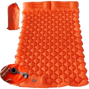 Letnerny-Tapis De Couchage Gonflable Pour Camping Avec Oreiller Et Pompe À Pied Intégrée - Matelas Léger Pour Voiture, Randonnée, Tente - Neuf