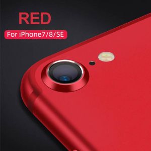 Cercle De Protection D'objectif Pour Iphone 7 8 Se2,Protection D'&eacute;cran Pare-Balles,Cam&eacute;ra,Couvercle De Protection De T&eacute;l&eacute;phone En M&eacute;tal,Film En Verre,Accessoires.Red.For Iphone Se2 - Neuf