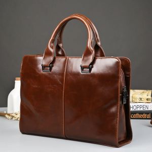 Sac à Main en Cuir Artificiel pour Homme,Sacoche d'Affaires,Vintage,Elin,Cheval,Décontracté - #B - Neuf