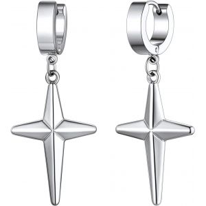 Kal-Petites Boucle D'oreilles Ailes Homme Clou D' Oreille Créoles Style Gothique Tete De Mort Or/Noir/Acier Inoxydable Bijoux Punk Biker Cadeau Pour Garçon - Neuf