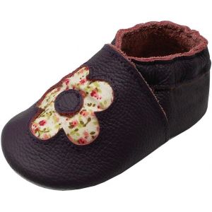 Utigh-Bébé Filles Garçons Chaussures Cuir Souple Enfant Chaussons Cuir Doux Chaussures Premiers Pas - Neuf