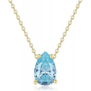 Collier Argent 925 Femme,Pendentif Goutte D'eau Pour Femmes,Collier Zircon Cubique Pour Elle - Neuf