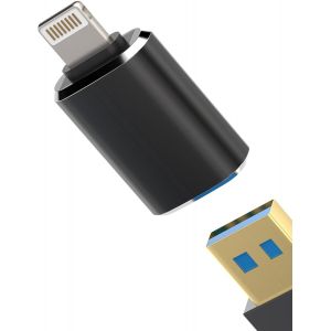 Adaptateur Lightning Vers Usb Jack Otg Pour Apple Iphone 14 13 12 11 Pro Max 7 8 Plus X Pour Ipad Air Mini Convertisseur Cl&eacute; Lecteur Carte Convertisseur Clavier Souris Cl&eacute; Adapter Accessoire[Z291] - Neuf