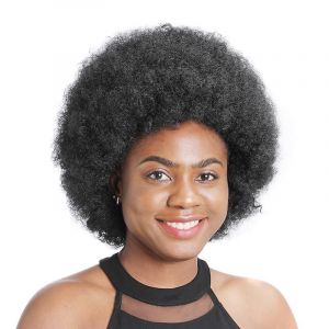 Explosion Tête Perruque Couvre-Tête Micro-Ondes Africain Cheveux Bouclés Perruque Moelleux Couvre-Tête Perruque Courte Perruque Africaine H - Neuf