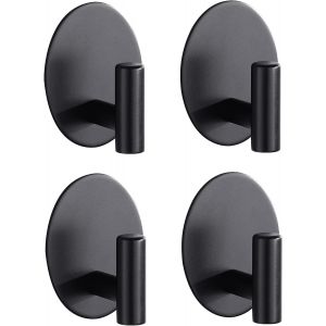 Crochet adhesif mural- Porte serviette sans percage-Crochet Serviette Salle de Bain,Accroche Torchon Cuisine,Noir - Neuf