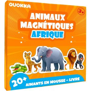 KAL-Jeu Magnétique Enfant 3 4 Ans - 20+ Pièces Puzzle Magnétique Enfant 1 2 Ans - Jeux De Voyage Avec Livret Extra-Long - Jouets D'Afrique Pour L'Avion - Cadeau Pour Garçons Et Filles De 3 À 5 - Neuf