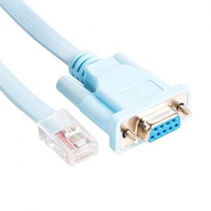 Câble USB RS232 vers RJ45 pour routeur de cabine Cisco Huawei etc. (RJ45 DB9 bleu) - Neuf