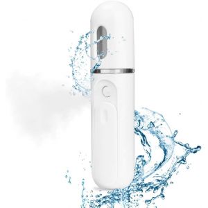 Checarzhn--No1-Brumisateur Facial, Mini Vaporisateur Pour Le Vi , Vaporisateur Hydratant Portable, Humidificateur De Soins De La Peau Rechargeable Par Usb (Complément D'eau De 30 Ml) - Neuf