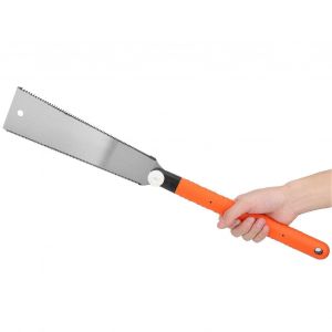 Scie Égoïne 25,4 Cm Double Face De La Dent Longue Poignée Confortable Poignée Amovible Bouton - Neuf