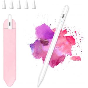 Stylet Ipad Pour Apple Ipad, Pencil 2E Génération,Stylet Tablette Ipad Avec Rejection De La Paume,Stylo Pour Ipad 10/9/8/7/6 Gén Pro Pro 3/4/5/6/M4, Air 3/4/5 Mini 5/6 2018-2024 - Neuf