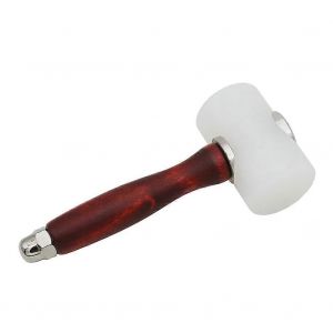 Marteau en forme de T avec manche en bois pour la sculpture, la gravure et l'estampage du cuir, outil à main durable en nylon pour le bricolage - Neuf