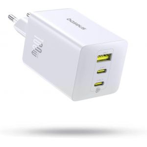 TZF-Enerfill Chargeur USB C 100 W, Bloc d'alimentation USB C &agrave; 3 Ports, Chargeur PD avec PPS, Chargeur Rapide GaN Compatible avec MacBook Pro/Air, iPhone 17/16/15/14/13 Serie, Galaxy S25, iPad Pro - Neuf