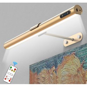 Subzonal-Lampe Murale Sans Fil Rechargeable, 4000mah Eclairage Tableau Led Sans Fil &Agrave; T&eacute;l&eacute;commande, 40cm Appliques Pour Tableaux Et Vitrines Usb, Lampe Tableau Avec Chronom&egrave;tres Pour La Fresque Les - Neuf