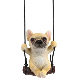 ERYI-Ornement De Voiture Bouledogue, Accessoires Suspendus Mignons Pour Voiture Chien,Décoration De Pendentif De Voiture Chien Pour Rétroviseur Avec Corde - Neuf