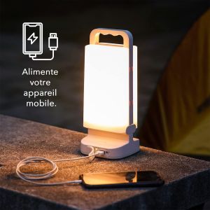 Rechargeable Solaire De Camping De La Lumière, Luminosité Réglable Portable Lanterne, 4400mah Externe De Banque De Puissance, Imperméable À L'eau Ipx4 Led Lampe De Camping De Plein Air - Neuf