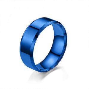 Bague En Acier Inoxydable À La Mode Diamètre 165-215mm Simple Élégant Miroir Polissant Cristal Clair Conçu Bague Pour Hommes Femmes - Neuf