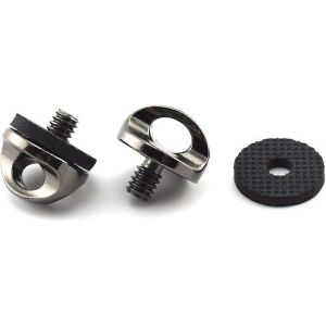 Porte-vis de sangle de cou de caméra 1/4"",paquet de 2 vis de caméra filetées 1/4-20 avec rondelles en caoutchouc pour une installation/libération rapide des élingues de dragonne - Neuf