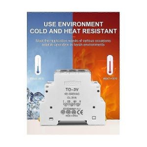 Rail DIN 18mm Voltage Meter AC 40-500V Triphas&eacute; Modulaire Voltm&egrave;tre Indicateur LED Affichage Num&eacute;rique - Neuf