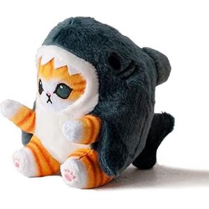 Jouet En Peluche Mignon De Chat Requin, Poup&eacute;e En Peluche D'animaux De Requin &Agrave; Face De Chat De 8 '', Oreiller De Requin De Chat En Peluche Doux Kawaii Pour Les Gar&ccedil;ons Et Les Filles Cadeau D'annivers - Neuf