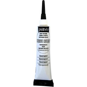 P&eacute;b&eacute;o Tube Cerne Relief 20ml Peinture Base Eau Transparent - Neuf